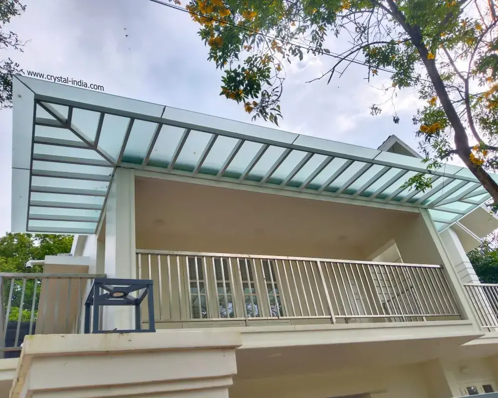 Toughened Glass Pergola – Glass Roof – Glass Canopy – Crystal-India