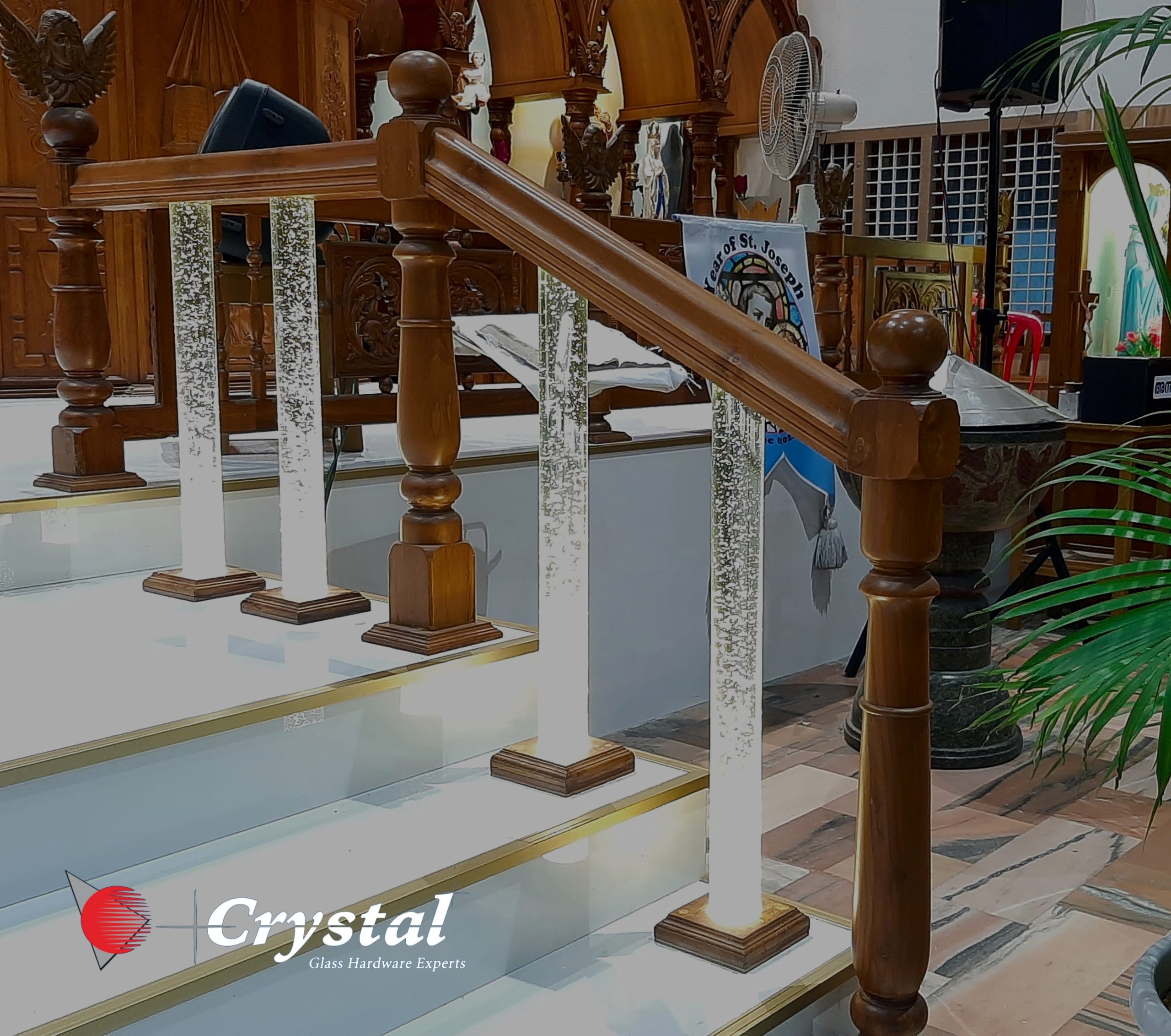 Glass pillars CrystalIndia